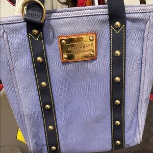 Louis Vuitton Blue and Black Tote